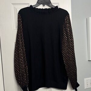Adrianna Papell Classic Black Knit Top